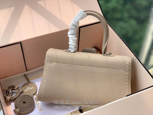 DELVAUX女包 德爾沃比利時單肩包 純手工蜜蠟縫線 德爾沃女手提包 女手拎包 Ds0028手縫淺灰 Delvaux斜挎包  fcs1393